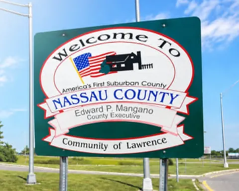 Nassau County, NY welcome sign