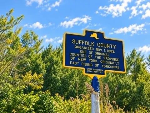 Suffolk County, NY welcome sign