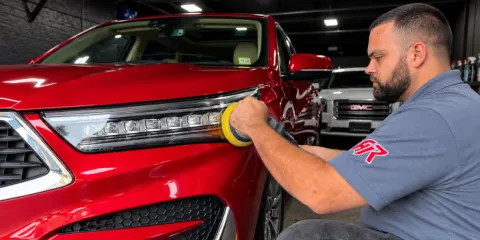 Freshly detailed used car ready for pickup at AR Motorsports in Bay Shore, NY