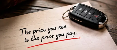 El precio que ve es el precio que paga.