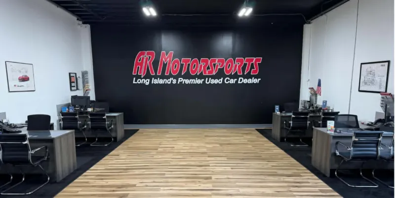 The AR Motorsports office in Bay Shore, NY