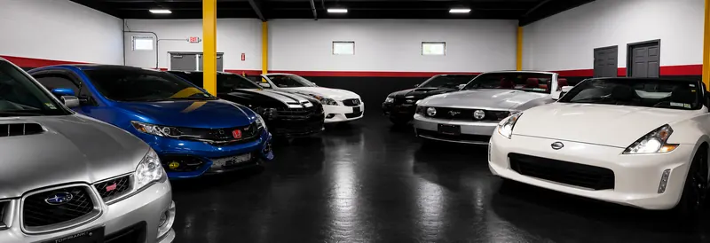 The AR Motorsports showroom at 45 Pine Aire Drive, Bay Shore, NY 11706